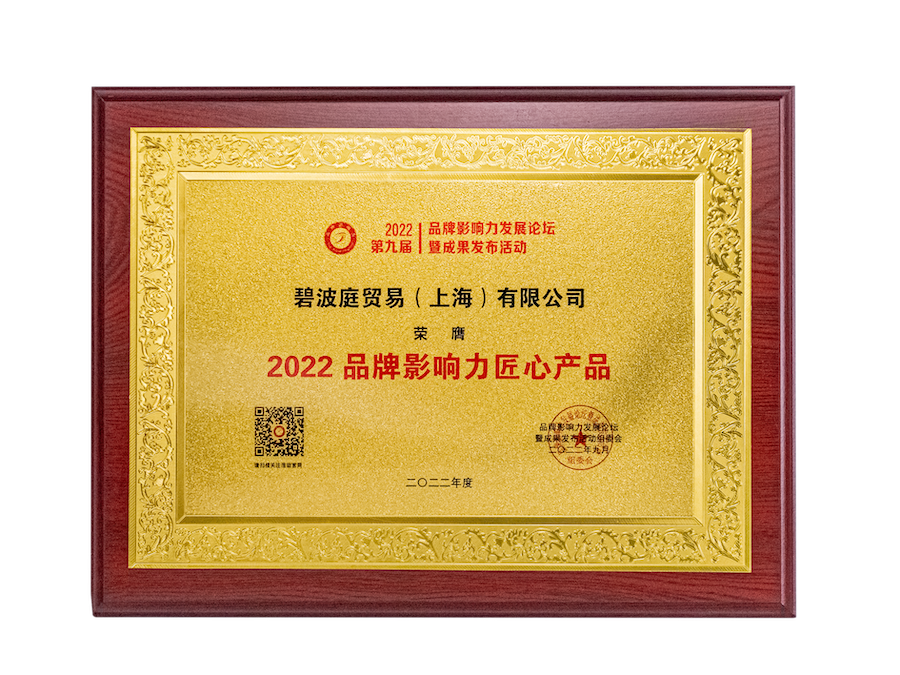 荣誉奖项 2022品牌影响力匠心产品